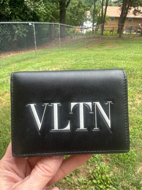 Valentino Garavani Other - Valentino Garavani VLTN Compact Bifold Wallet Black Leather with Dust Bag